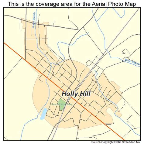 Aerial Photography Map of Holly Hill, SC South Carolina