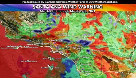 FINAL FORECAST: Santa Ana Wind Warning Issued Today Through Wednesday ...