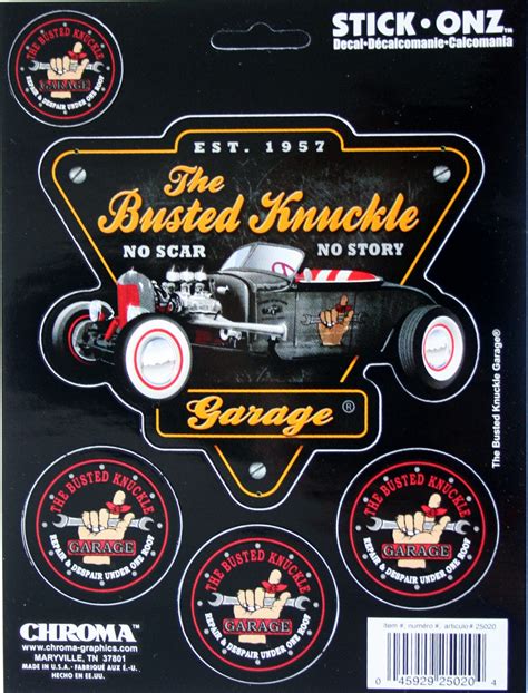 busted knuckle garage sticker decal set – dieselpowerplusstore