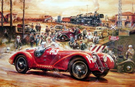 Framed Print - Vintage Car Race (Car Picture Poster F1 Ferrari Porsche Audi Art) | Voitures ...