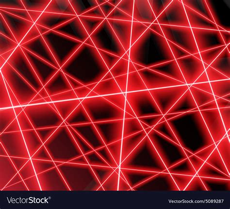 Red laser beams on a black backgroundeps 10 Vector Image
