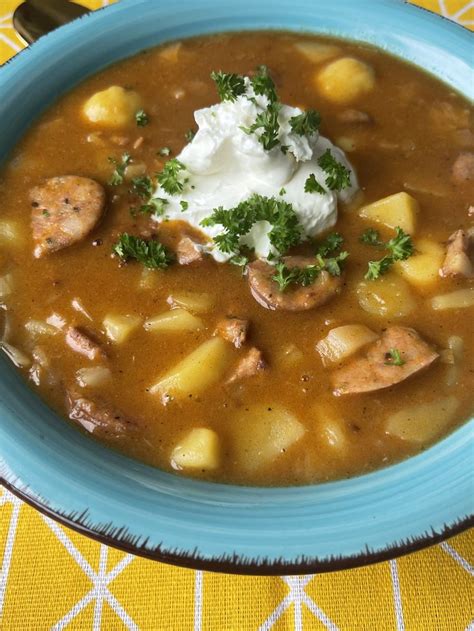 Hungarian Sausage soup With Potato Dumplings (Knödel) by pollypocketsy ...