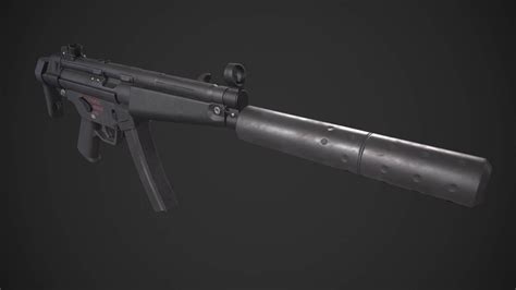 MP5 Submachine Gun - 3D Model by yn-delmund