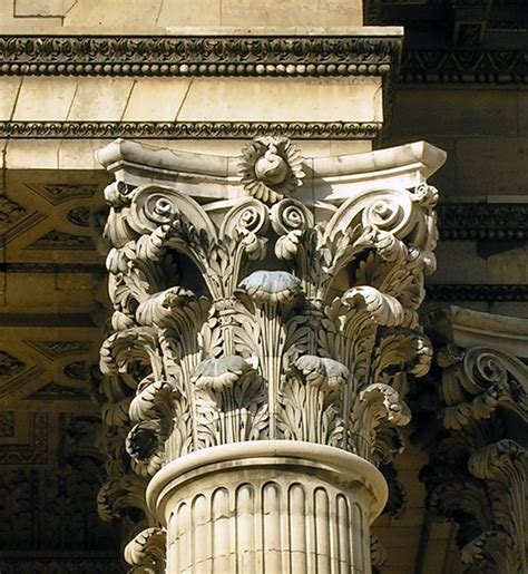 Corinthian capital in the Pantheon (St. Genevieve), Paris | Seni ...