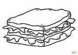 Sandwich coloring Page  Free Printable Coloring Pages sketch template