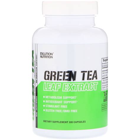 EVLution Nutrition, Green Tea Leaf Extract, 100 Capsules - iHerb