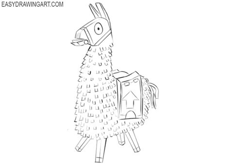 How to Draw Llama from Fortnite - Easy Drawing Art