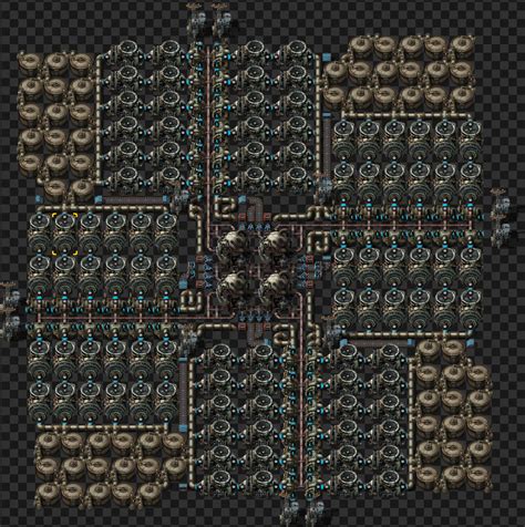 Compact 4-Reactor Nuclear Setup : r/factorio