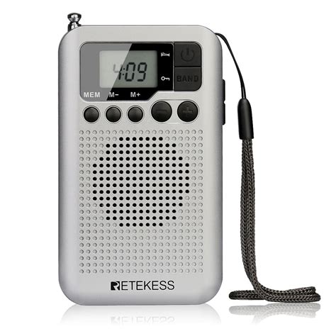 Pocket Radio, TSV Small Portable Digital AM FM Battery Operated Radio with Built-in Speaker ...