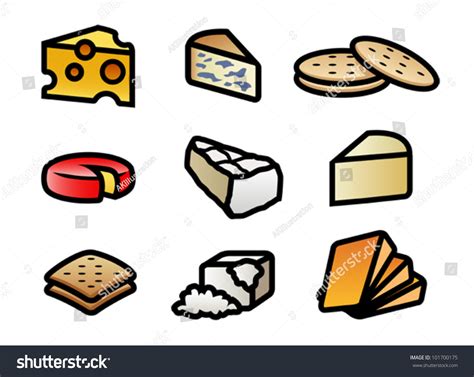 9 Cute Colorful Cartoon Cheese Cracker Stock Vector (Royalty Free) 101700175 | Shutterstock