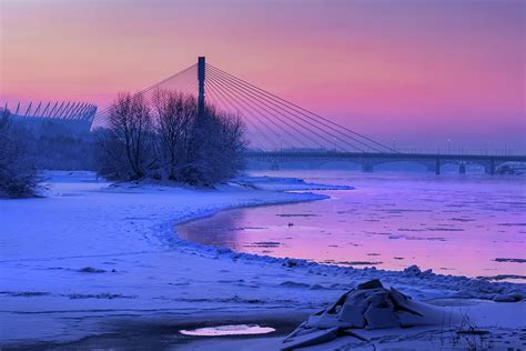 Vistula River In Warsaw At Winter Dawn Photograph by Artur Bogacki ...