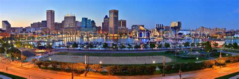 Baltimore Inner Harbor Skyline Panoramic Print Photographic