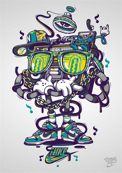 Nike x Dxtr / Boombox B Boy | Graffiti cartoons, Graffiti characters ...