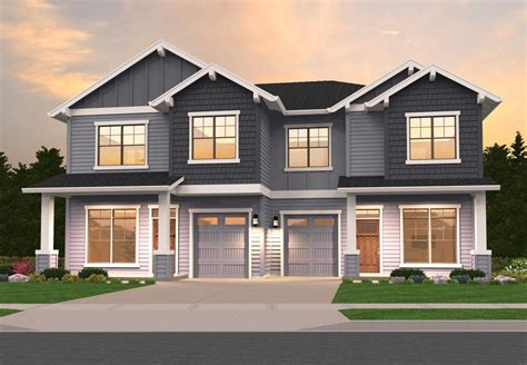 Craftsman Duplex - 85162MS | Architectural Designs - House Plans