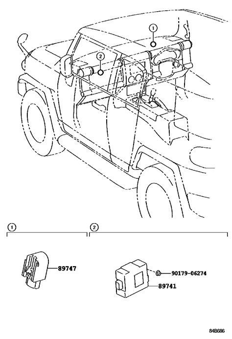 Wireless door lock for Toyota FJ Cruiser GSJ15W - Auto parts - Amayama