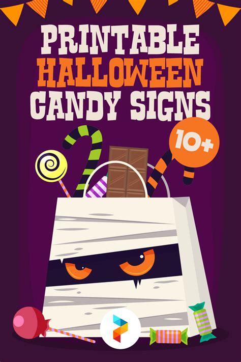 Halloween Candy Signs - 15 Free PDF Printables | Printablee