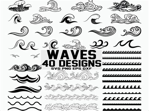 Wave SVG / Sea Waves Svg/ Ocean Waves Svg/ Clipart/ Cut Files - Etsy