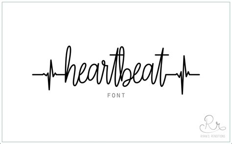 Heartbeat Font download // OTF / TTF Open Type Fonts //Digital