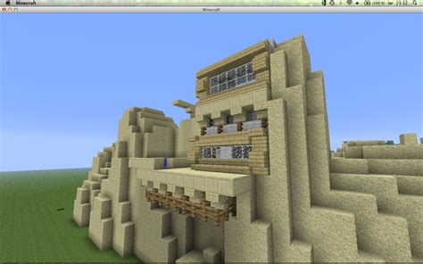 modern looking sand house Minecraft Map