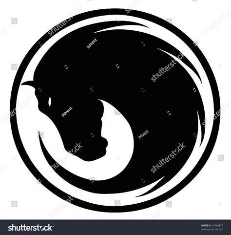 Black Horse Symbol Stock Vector 44060887 : Shutterstock