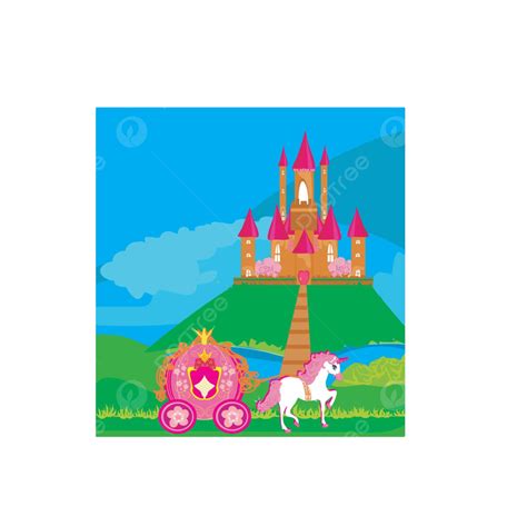 Castle And Beautiful Carriage Light Snowfall Carriage Vector, Light, Snowfall, Carriage PNG and ...