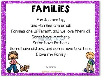 Families Build a Poem - All About Me Poem for Kids by Little Learning ...