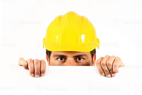 Construction worker with helmet 16551348 Stock Photo at Vecteezy