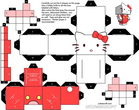 hello kitty | paper folding print-outs | Pinterest | Printable crafts, Paper toys and Hello kitty