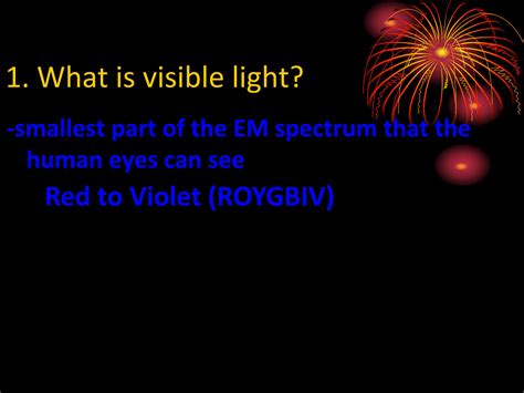 SOLUTION: Visible light and color - Studypool