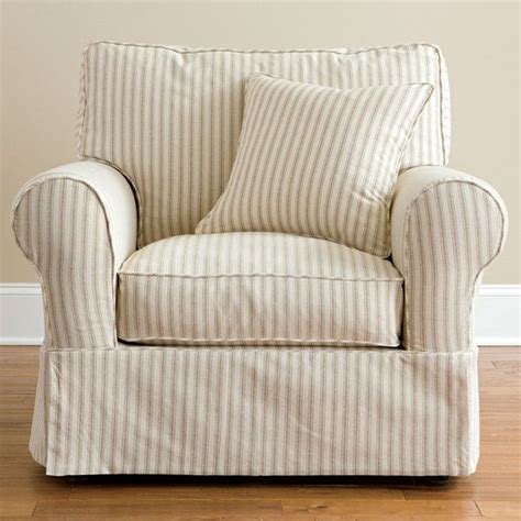 Friday Stripe Slipcovered Chair - JCPenney | Slipcovers for chairs, Club chairs living room ...