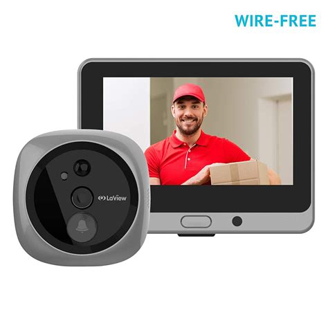 LaView Wireless Video Doorbell, Wi-Fi Door Bell Camera, Peephole Camera with LED Touch Screen ...