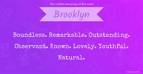 The hidden meaning of the name Brooklyn | Namious