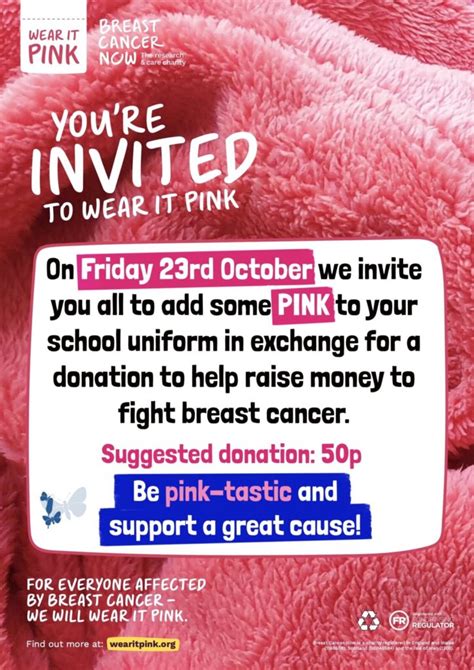 Wear it Pink Day: Friday 23rd October - Southill Primary School