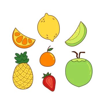 Aesthetic Fruit Stickers Planner Scrapbook Vector, Tropical Fruit, Fruits, Fruit PNG and Vector ...