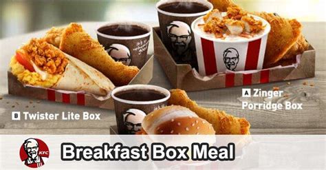 KFC Breakfast Box Meal from RM8.50