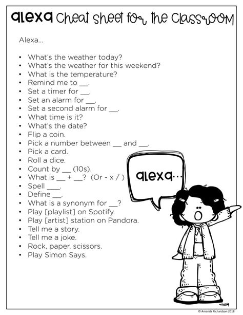 10 Ways to Use Alexa in the Classroom {+ FREE Cheat Sheet} - Mrs ...