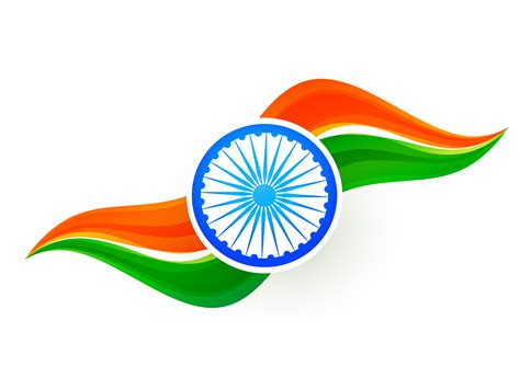 indian flag design in wave style 458427 Vector Art at Vecteezy