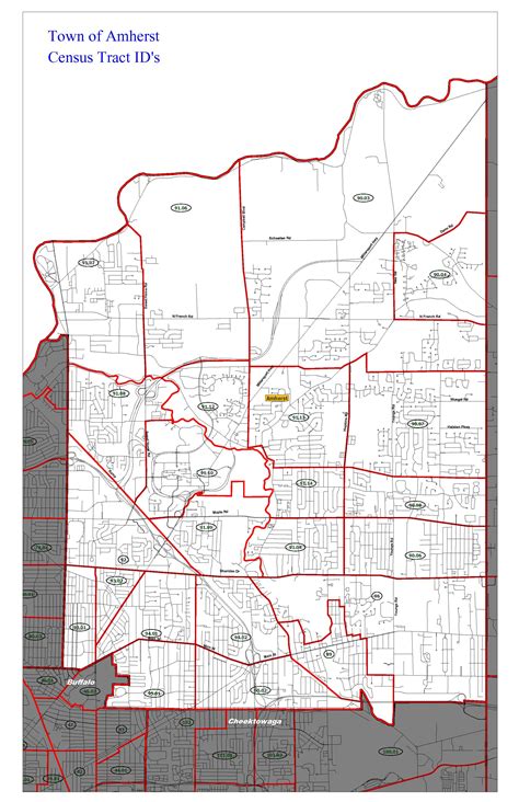 Map of Amherst indicating Census Tracts | Erie County Legislature