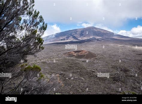 Formica Leo small crater close to Piton de la Fournaise active volcano ...