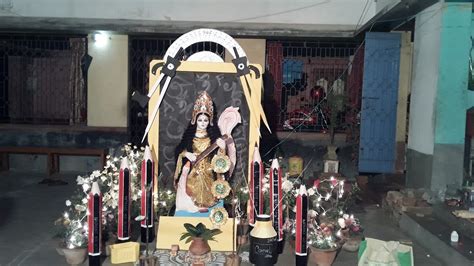 creativeidia: latest & best pandal for Saraswati Puja.......With Large Hand Made Study Instruments