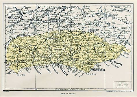 Map of Sussex