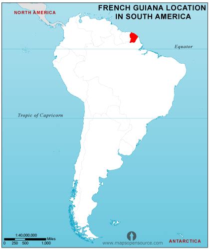 Free French Guiana Location Map in South America | French Guiana Location in South America ...
