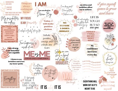 Daily Affirmation Stickers Digital Planner Stickers - Etsy