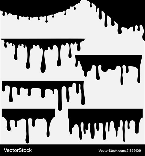 Paint dripping dripping liquid Royalty Free Vector Image