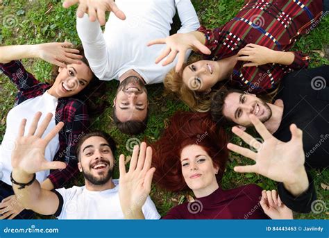 Group of Young People Together Outdoors in Urban Background Stock Image - Image of male, adult ...