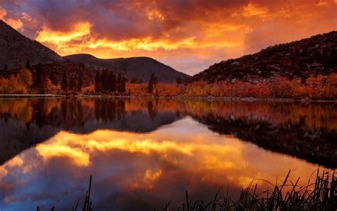 Autumn Sunset Over Lake Wallpapers - Wallpaper Cave