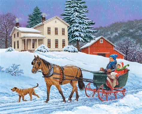 Snow Day © John Sloane Christmas Layouts, Christmas Scenes, Christmas Pictures, Christmas Art ...