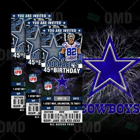 Dallas Cowboys - Invite 3 - Product 1 | Cowboy invitations, Cowboy ...