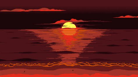 Pixel Sunset Wallpapers - Wallpaper Cave