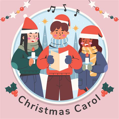 Group of People Singing Carols in Christmas 3704388 Vector Art at Vecteezy